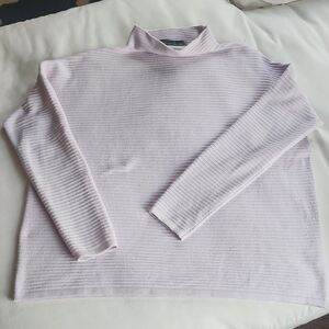 French Connection Soft Lilac Ribbed Mock Neck Sweater